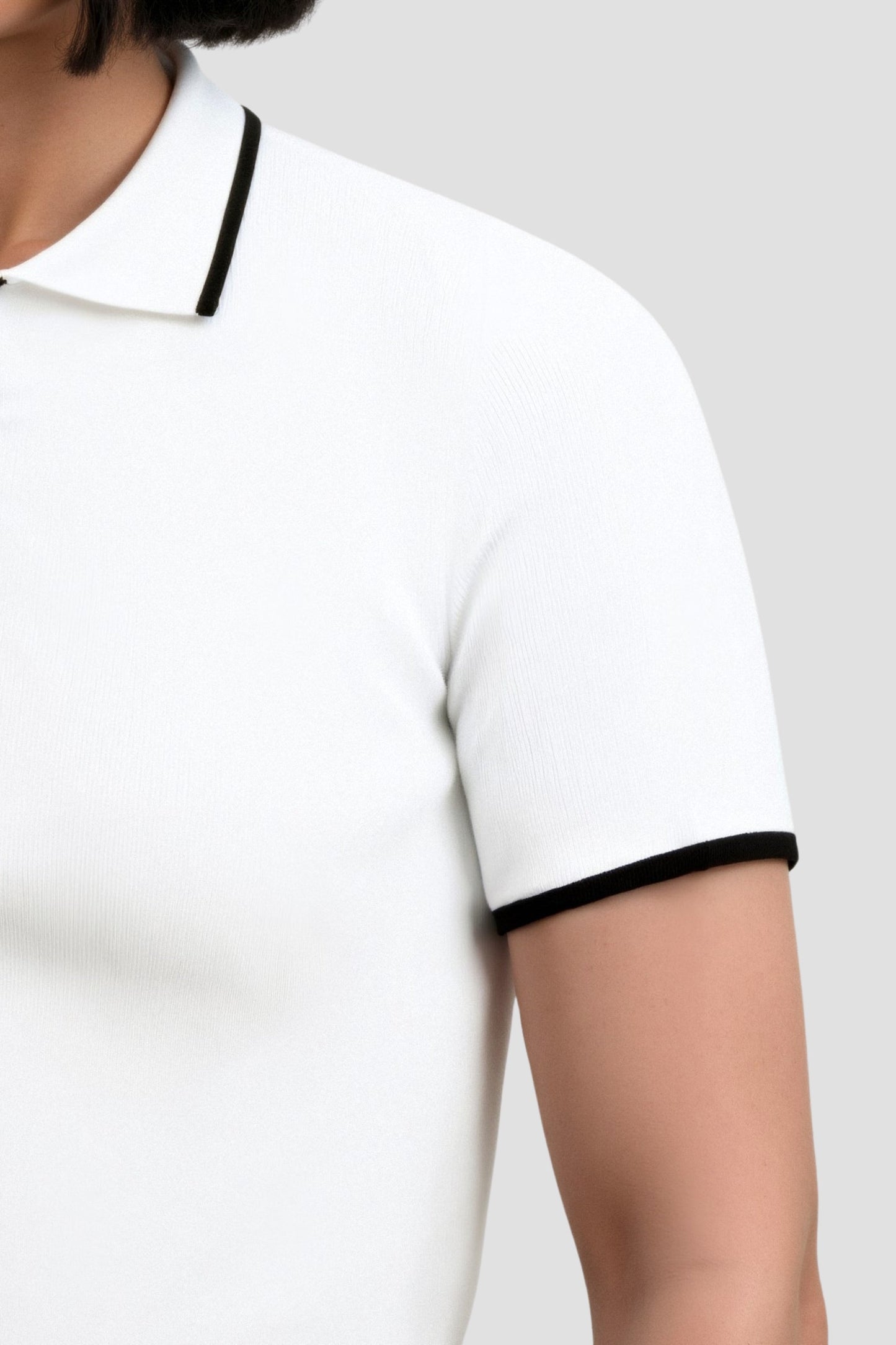 Lys & Længe Contrast Elegant Trim Button-Up Polo