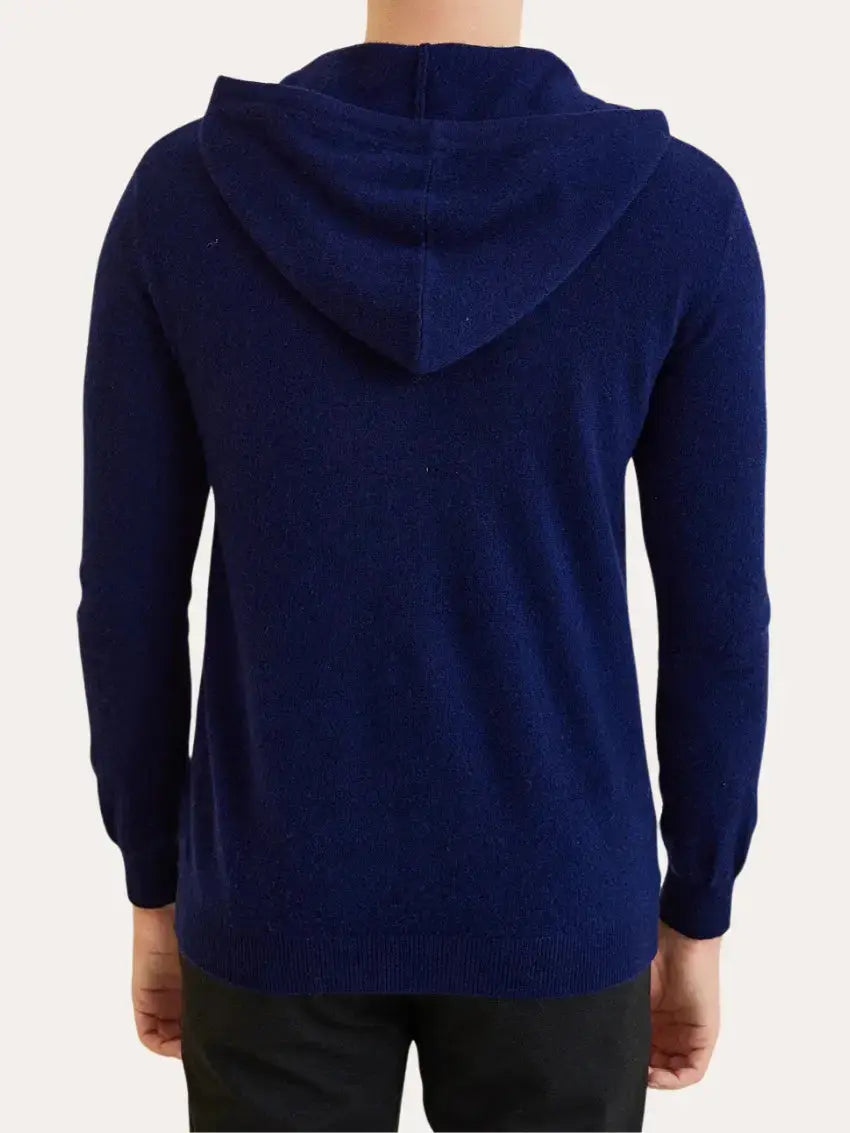 Essential Cashmere Hoodie - Marineblauw