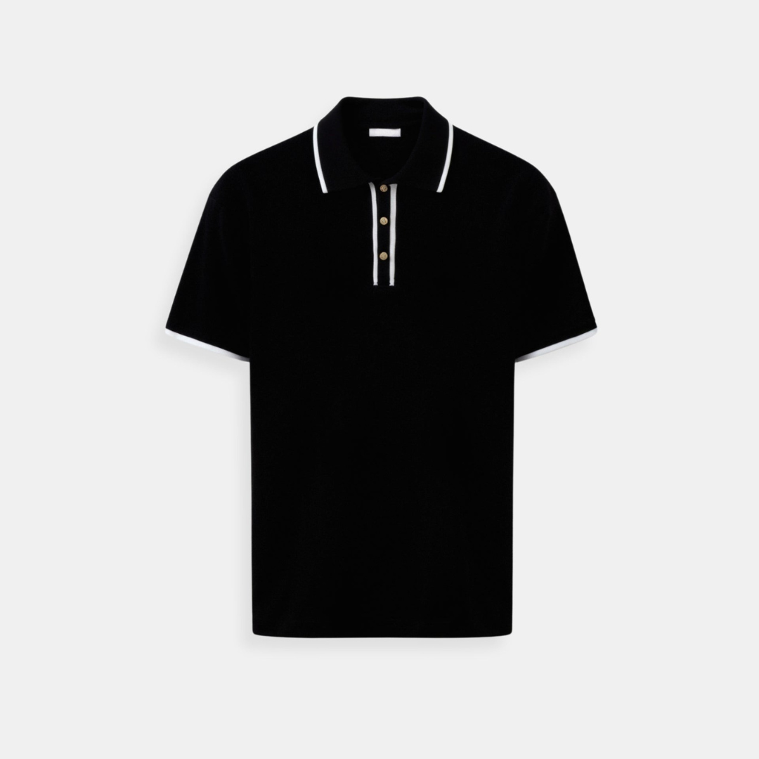 Lys & Længe Contrast Elegant Trim Button-Up Polo