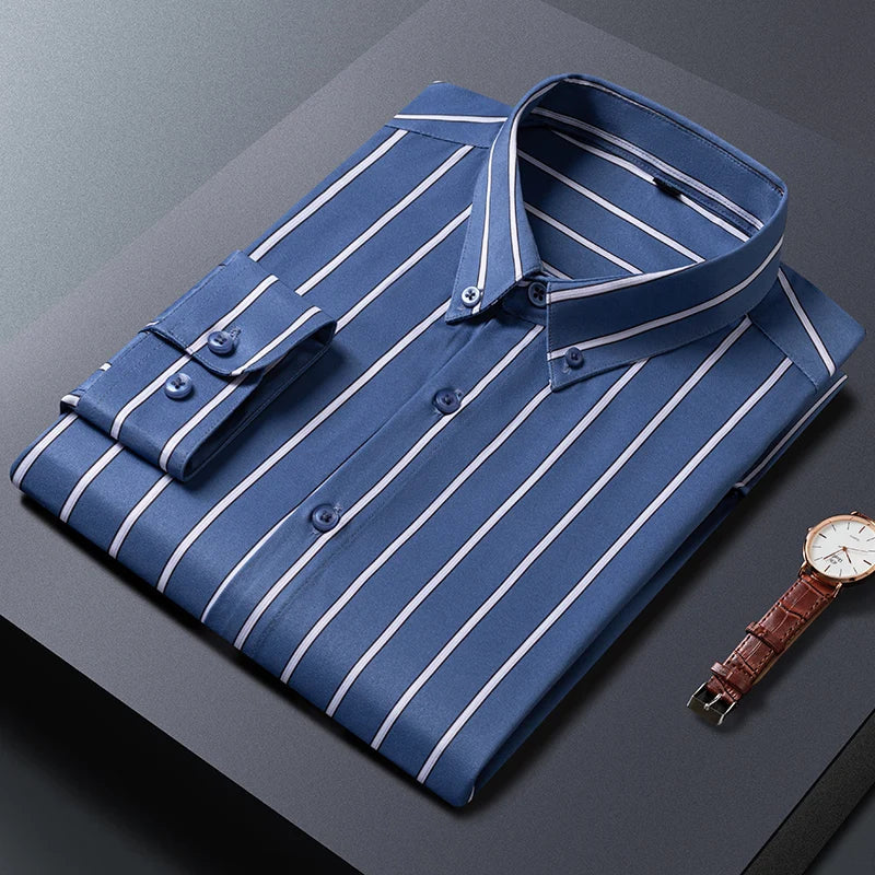 Elegant stribet herreskjorte