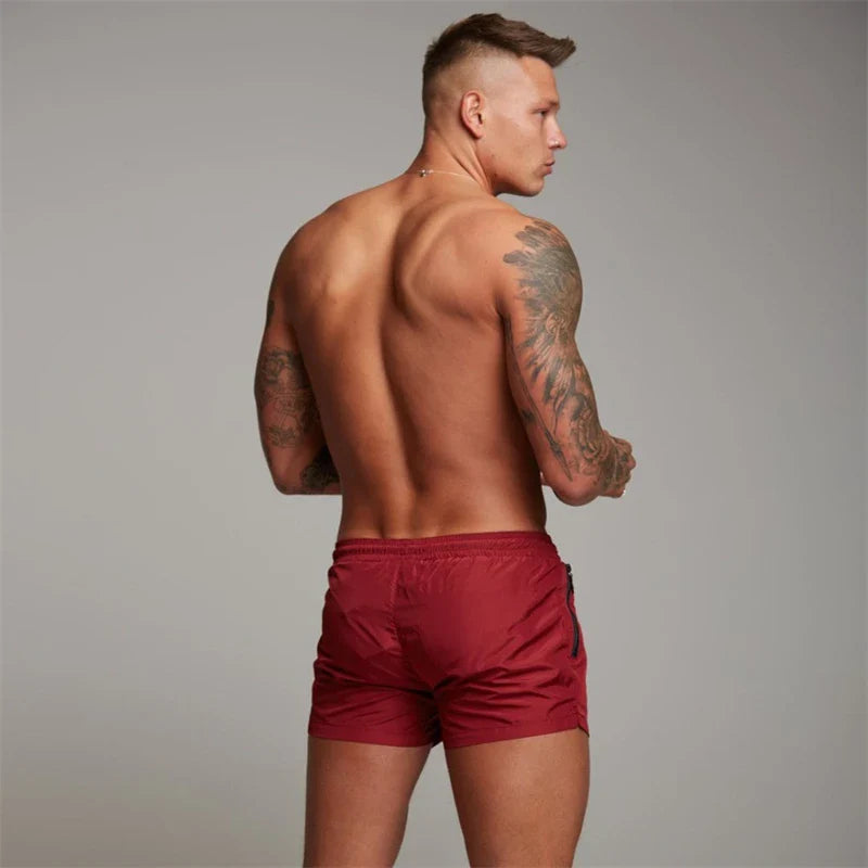 Badeshorts med lynlåslommer