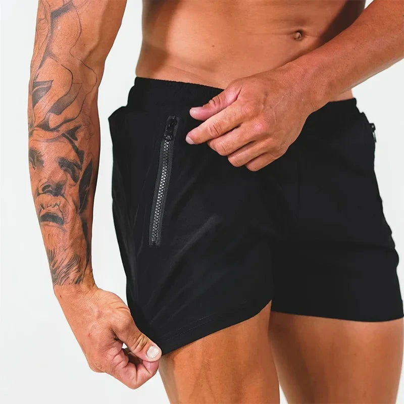 Badeshorts med lynlåslommer