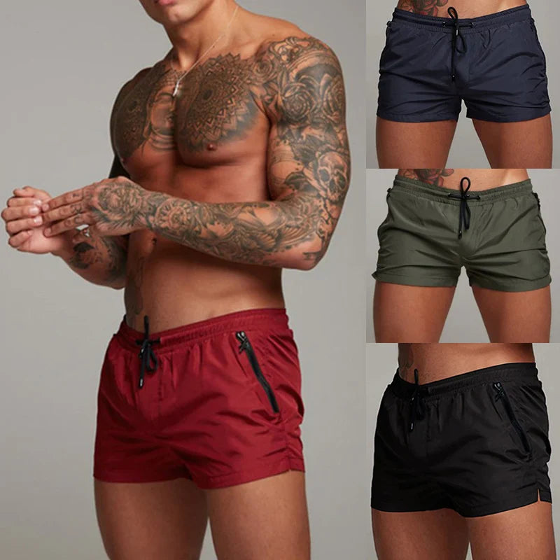 Badeshorts med lynlåslommer