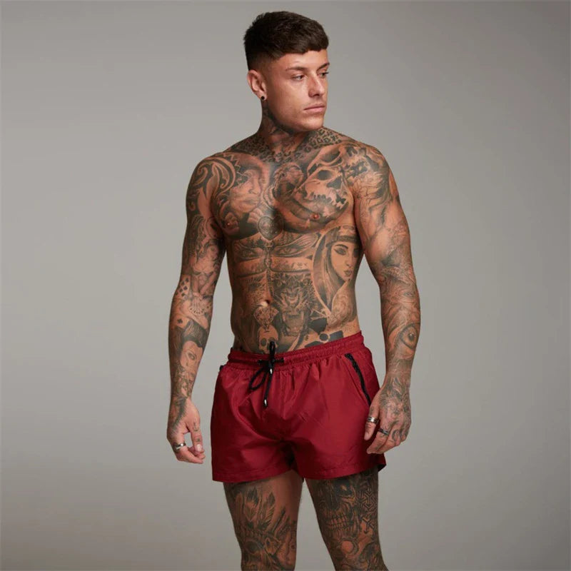 Badeshorts med lynlåslommer