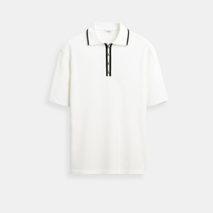 Lys & Længe Contrast Elegant Trim Button-Up Polo