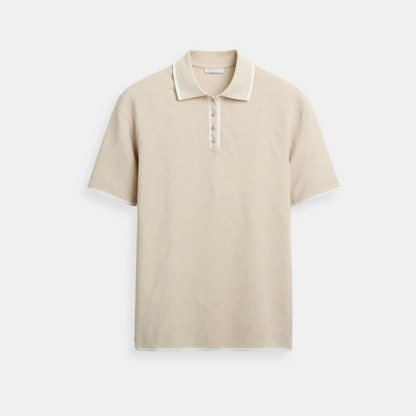 Lys & Længe Contrast Elegant Trim Button-Up Polo