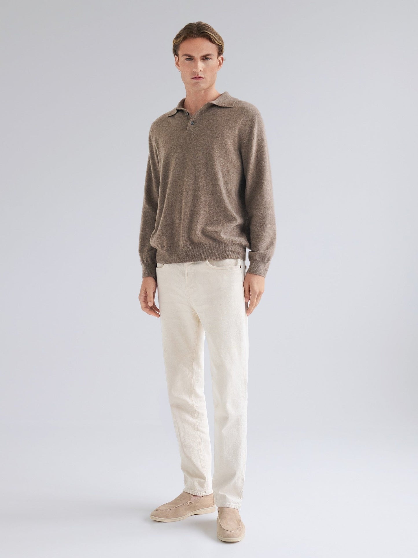 Polo Cashmere Classique – Lysebrun