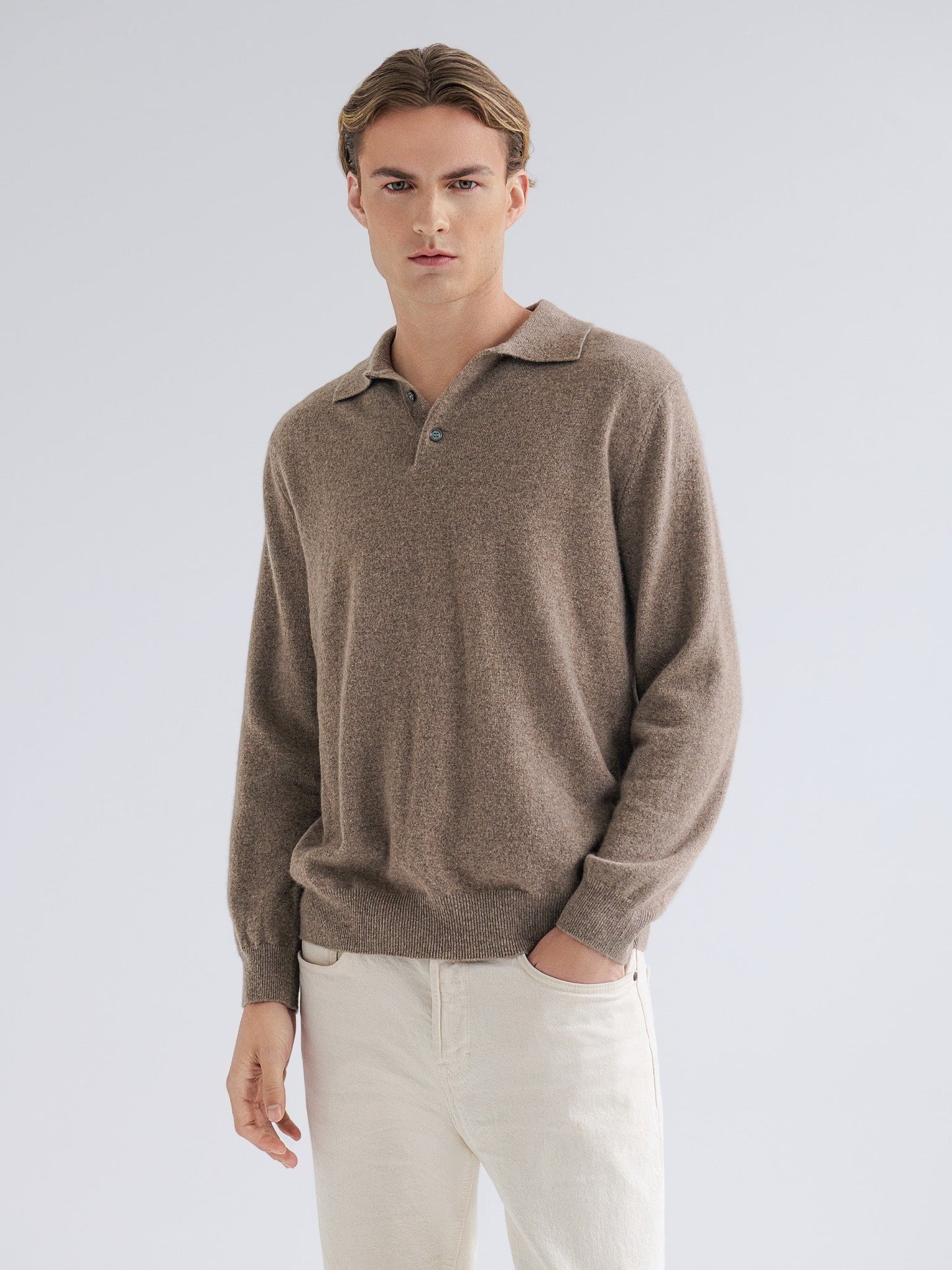 Polo Cashmere Classique – Lysebrun